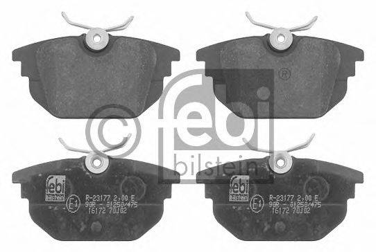 Комплект тормозных колодок, дисковый тормоз FEBI BILSTEIN 16172
