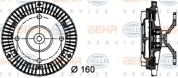 Сцепление, вентилятор радиатора BEHR HELLA SERVICE 8MV 376 732-051