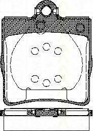 Комплект гальмівних колодок, дискове гальмо TRISCAN 8110 23018