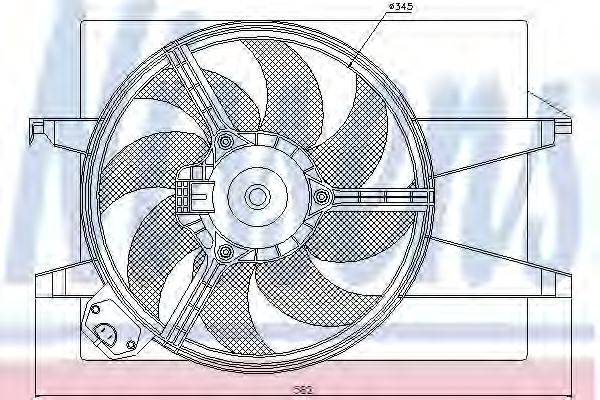 Вентилятор, охолодження двигуна NISSENS 85220