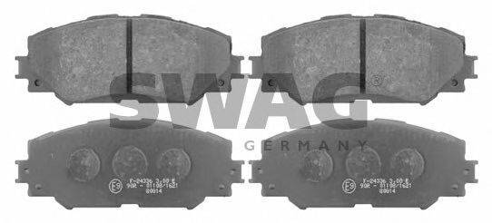 Комплект гальмівних колодок, дискове гальмо SWAG 81 91 6650