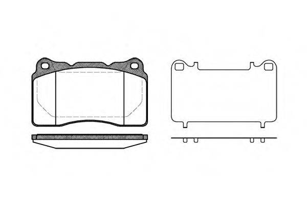 Комплект тормозных колодок, дисковый тормоз REMSA 0666.10