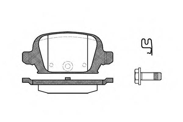 Комплект тормозных колодок, дисковый тормоз REMSA 0835.02