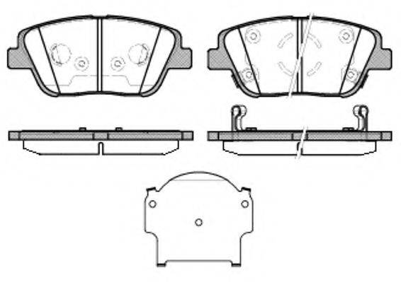 Комплект тормозных колодок, дисковый тормоз REMSA 1423.02