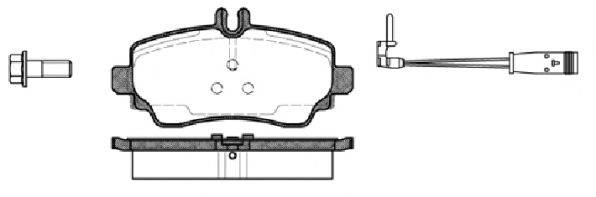 Комплект тормозных колодок, дисковый тормоз REMSA 0650.22