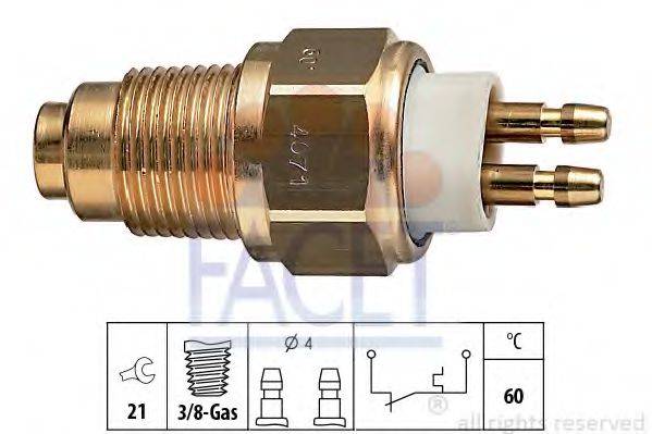 термовыключатель, сигнальная лампа охлаждающей жидкости FACET 7.4071