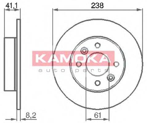 гальмівний диск KAMOKA 103140