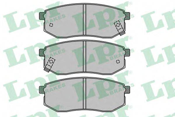 Комплект тормозных колодок, дисковый тормоз LPR 05P1514