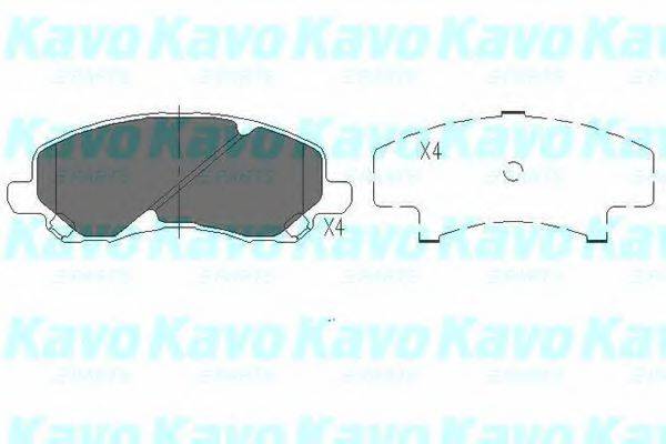 Комплект тормозных колодок, дисковый тормоз KAVO PARTS KBP-5516