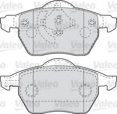 Комплект гальмівних колодок, дискове гальмо VALEO 598049