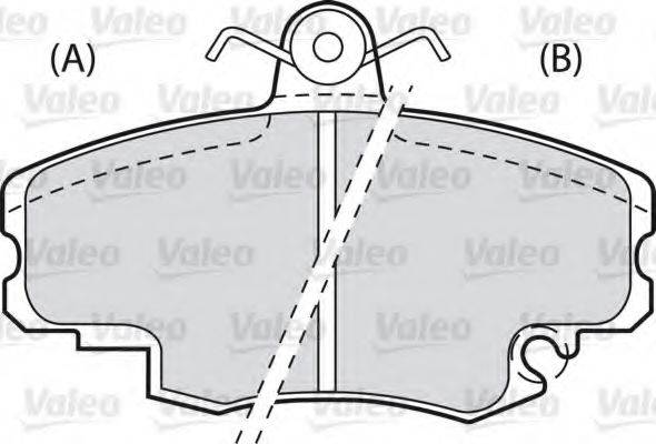 Комплект тормозных колодок, дисковый тормоз VALEO 598002