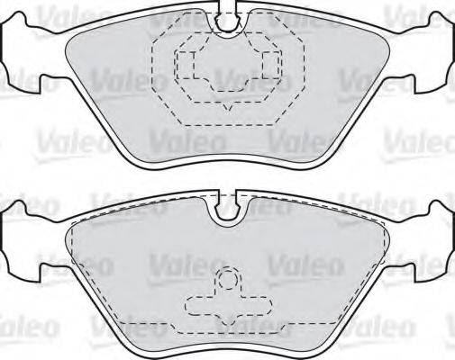 Комплект тормозных колодок, дисковый тормоз VALEO 598616