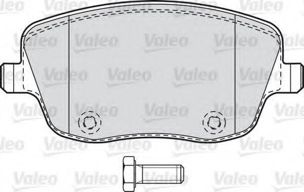 Комплект гальмівних колодок, дискове гальмо VALEO 598667