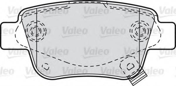 Комплект гальмівних колодок, дискове гальмо VALEO 598812