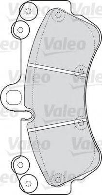 Комплект тормозных колодок, дисковый тормоз VALEO 598655