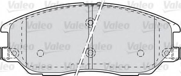 Комплект тормозных колодок, дисковый тормоз VALEO 598871