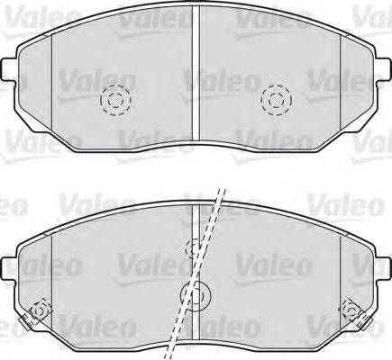 Комплект тормозных колодок, дисковый тормоз VALEO 598654