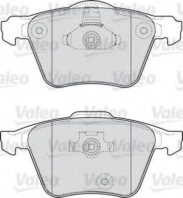 Комплект гальмівних колодок, дискове гальмо VALEO 598657
