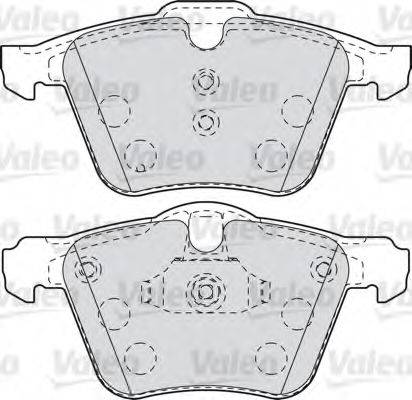 Комплект гальмівних колодок, дискове гальмо VALEO 601007
