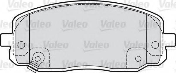 Комплект гальмівних колодок, дискове гальмо VALEO 598707