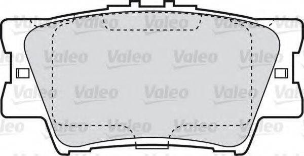 Комплект тормозных колодок, дисковый тормоз VALEO 598819