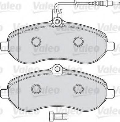 Комплект тормозных колодок, дисковый тормоз VALEO 598899