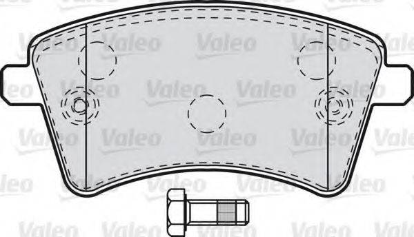 Комплект гальмівних колодок, дискове гальмо VALEO 601010