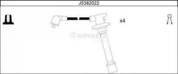 Комплект дротів запалення NIPPARTS J5382022