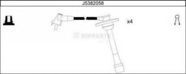 Комплект проводов зажигания NIPPARTS J5382058