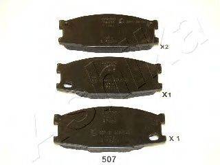Комплект тормозных колодок, дисковый тормоз ASHIKA 50-05-507