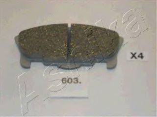 Комплект гальмівних колодок, дискове гальмо ASHIKA 50-06-603