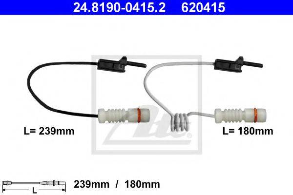 Сигнализатор, износ тормозных колодок ATE 24.8190-0415.2