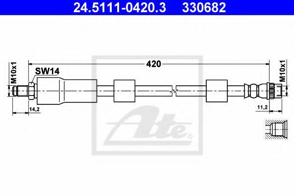 Тормозной шланг ATE 24.5111-0420.3