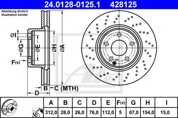 Тормозной диск ATE 24.0128-0125.1