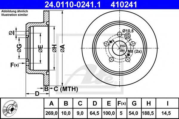 Тормозной диск ATE 24.0110-0241.1
