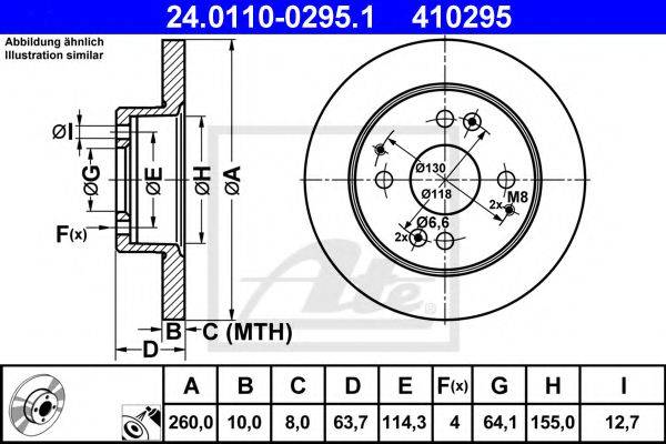 Тормозной диск ATE 24.0110-0295.1