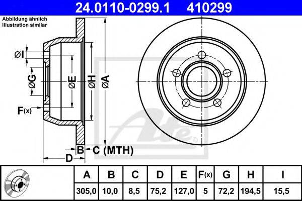Тормозной диск ATE 24.0110-0299.1
