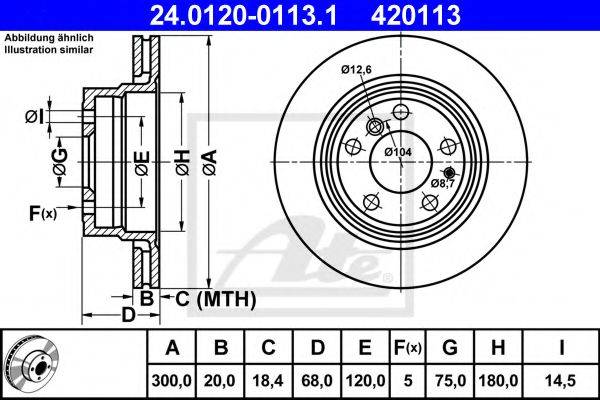 гальмівний диск ATE 24.0120-0113.1