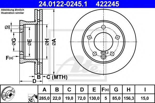 Тормозной диск ATE 24.0122-0245.1