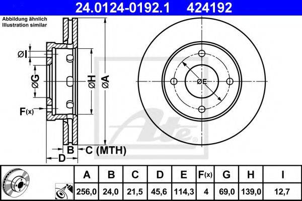 Тормозной диск ATE 24.0124-0192.1