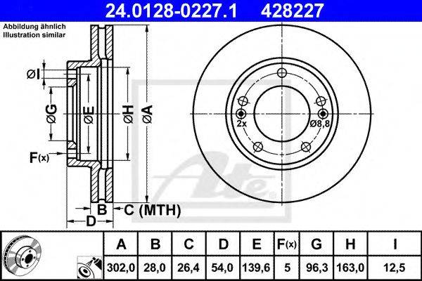 Тормозной диск ATE 24.0128-0227.1