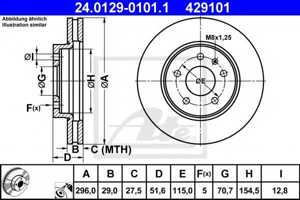 Тормозной диск ATE 24.0129-0101.1