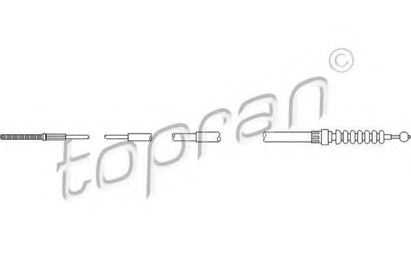 Трос, стояночная тормозная система TOPRAN 102 834