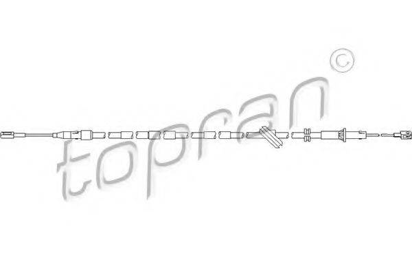 Трос, тормозной механизм рабочей тормозной системы TOPRAN 401 655