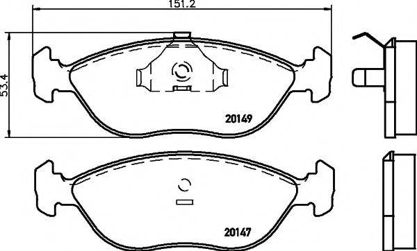 Комплект тормозных колодок, дисковый тормоз TEXTAR 2014701