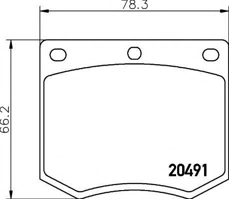 Комплект тормозных колодок, дисковый тормоз TEXTAR 2049105