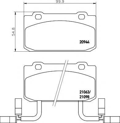 Комплект тормозных колодок, дисковый тормоз TEXTAR 2094402