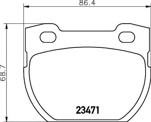 Комплект тормозных колодок, дисковый тормоз TEXTAR 2347103
