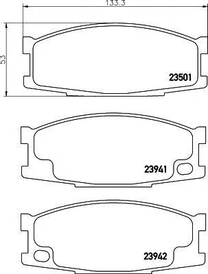 Комплект гальмівних колодок, дискове гальмо TEXTAR 2350101