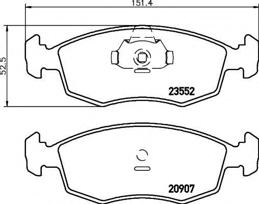 Комплект тормозных колодок, дисковый тормоз TEXTAR 2355202